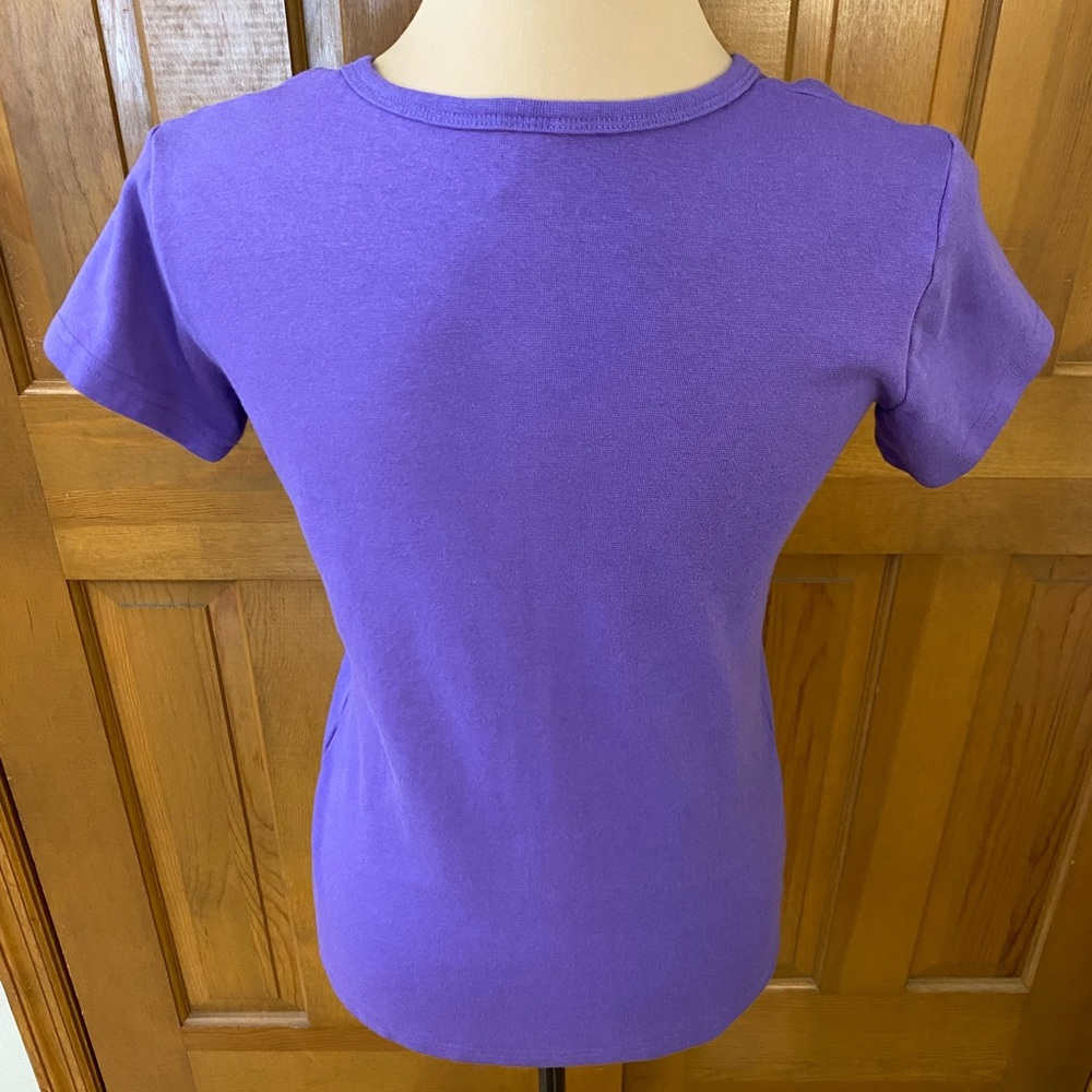 Mariah Carey Purple Silver Butterfly Graphic Cotton Blend T- Shirt Size M - Picture 5 of 6